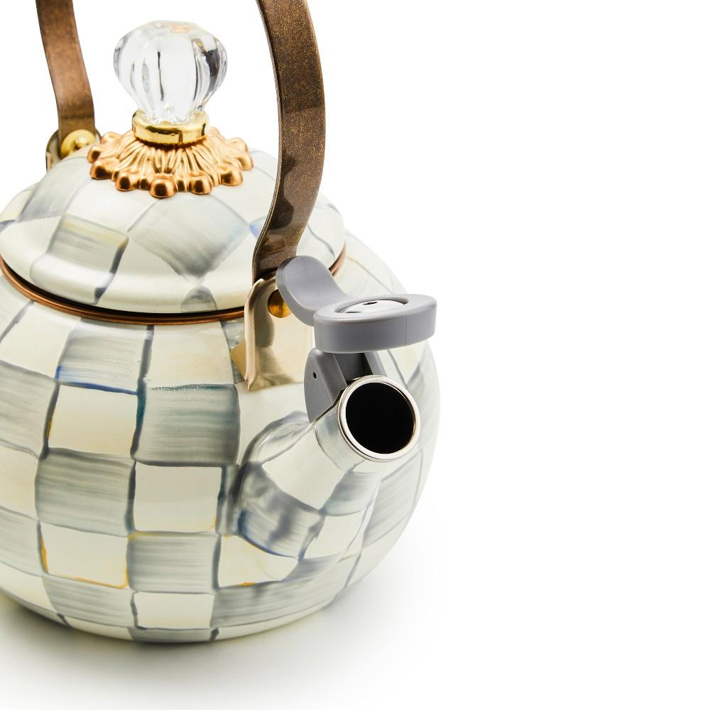 MacKenzie-Childs Sterling Check Whistling Tea Kettle | Williams